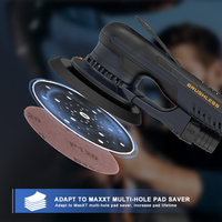 MAXXT Nuevo Diseño 2024 Lijadora Roto-Orbital Eléctrica sin Escobillas de 400 W con Velocidad Variable de 6 Pulgadas 150 mm