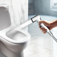 Boquite Design Moderne ABS Plastique Bidet Pulvérisateur Tête Portable De Poche Chrome Douche pour Hôtel Salle De Bains Similaire à Shattaf