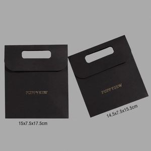 Luxury Wholesale Reusable <b>Bags</b> Die-cut Handles Tote Art Textured <b>Paper</b> <b>Gift</b> <b>Bag</b> With Logos Custom Offset Printing Hot Stamping - Product Image 2