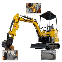 Promotion : Mini-Excavatrice Hydraulique sur Chenilles Diesel, Petite Machine de Terrassement et de Piquage de Poteaux à Vendre