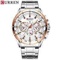 Jam Tangan Olahraga Curren Baja Tahan Karat Mewah Merek Top