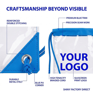 Sac à cordon <span class=keywords><strong>en</strong></span> PVC transparent imprimé de qualité supérieure avec œillets métalliques, sac de sport étanche pour festival, cadeau promotionnel, logo personnalisé - Product Image 6