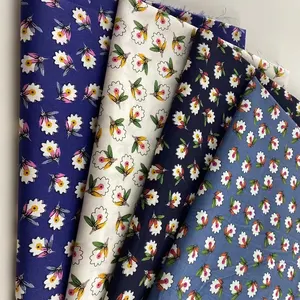 Atacado de fábrica personalizado 100% algodão poplin largura 150cm impressão tecido padrão de flor saia roupas de tecido