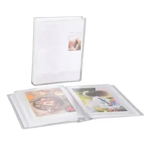 Álbum de fotos flexível transparente, suporta 48 fotos 4x6 polegadas com estojo protetor poly/álbum removível