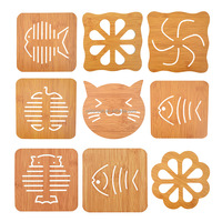 Sous-verres et tapis en feutre de bois naturel écologiques, résistants à la chaleur, diamètre 100 mm, épaisseur 10 mm, style bohème, pour la décoration de table