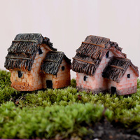 Miniatures de maisons et cottages en résine, figurines de maison de poupée, décoration miniature féerique pour jardin, accessoires de décoration, modèle
