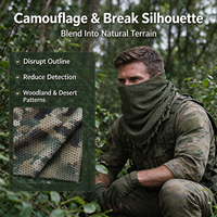 Cache-cou respirant en maille camouflage coupe-vent pour la randonnée en extérieur, pour hommes et femmes