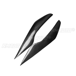 1 par de cubiertas decorativas para faros delanteros de coche, de fibra de carbono real, para Ford Focus 2009 2010 2011, accesorios para coche - Product Image 2