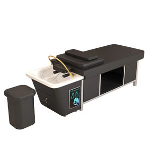 Silla de champú multifuncional con logotipo de Color personalizable, diseño moderno, salón de belleza de acero inoxidable, lavabo de cerámica de alta densidad - Product Image 5