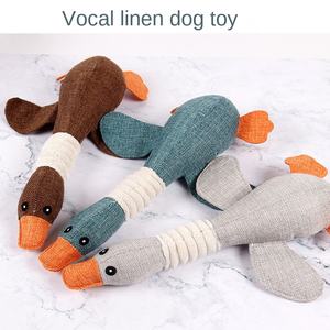 Fabrika doğrudan satış <span class=keywords><strong>Amazon</strong></span> keten vahşi kaz peluş köpek oyuncaklar için ısırma direnci ile eğitim bulmaca kediler için Pet Squeak oyuncaklar - Product Image 2