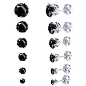 Juego de Aretes Minimalistas de Acero Inoxidable Chapado en Oro con Circonitas de Colores, Regalo de Aniversario - Product Image 2