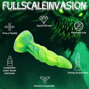 Productos Sexuales para Mujeres, Dildos de Silicona, Dildo de Silicona con Forma de Monstruo Verde Brillante, Dildo Alienígena - Product Image 3