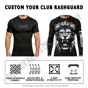 Rashguard Rashuard <span class=keywords><strong>Bjj</strong></span> Fight <span class=keywords><strong>No</strong></span> <span class=keywords><strong>Gi</strong></span> Mma para Hombre, Rashguard de Jiu Jitsu Personalizado de Manga Corta para Artes Marciales - Product Image 5