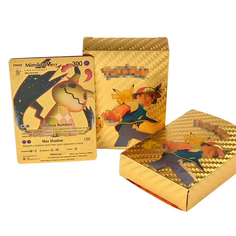Gold Pokemon Cards - Pokemon Gold Plated Playing Cards - Metal Collectible