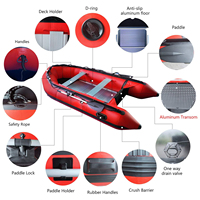 Bateau de pêche gonflable CE, canoë avec palettes et pompe, Kaboat de sauvetage en caoutchouc, bateau à rames, 2022