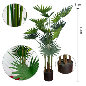 Palmier artificiel chinois en plastique, écologique, vert, pour usage intérieur, idéal pour les mariages et les halls d'hôtels - Product Image 2