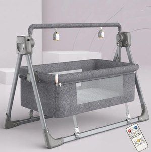 Cuna Mecedora Eléctrica Multifuncional para Bebés, Diseño Plegable, Música, Mosquitero, Columpio Electrónico - Product Image 2
