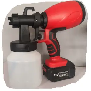 2.5mm Nozzle HVLP Airless Paint Sprayer Machine 20v Li-ion Battery Powered Best Portable Cordless Electric Power Paint Spray Gun