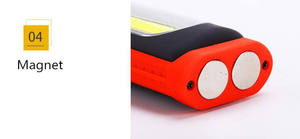 Compact COB LED Magnetic Work Light Red Blue Two Color Options Portable Pocket Inspection Lamp <b>Rechargeable</b> Repair <b>Flashlight</b> - Product Image 2