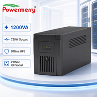 Onduleur hors ligne 1200VA 720W 230Vac CE TUV RoHS avec prise IEC pour OEM ODM, vente en gros, distributeur européen et fourniture en marque blanche