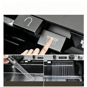 <span class=keywords><strong>Évier</strong></span> de <span class=keywords><strong>cuisine</strong></span> en acier inoxydable Nano PVD, poste de travail à cuve unique, montage en surface, avec robinet cascade LED et douchette extractible pour <span class=keywords><strong>cuisine</strong></span> moderne - Product Image 5