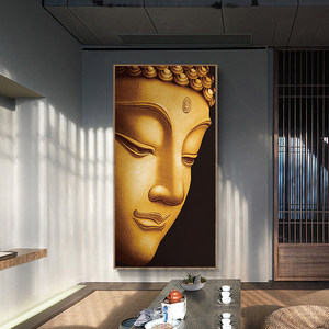 <span class=keywords><strong>Tableau</strong></span> mural populaire en toile avec visage de Bouddha doré, peinture encadrée tête de Bouddha <span class=keywords><strong>Zen</strong></span> <span class=keywords><strong>pour</strong></span> la décoration intérieure moderne - Product Image 3