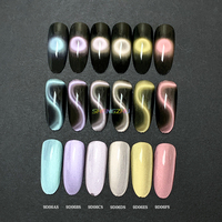 Hersteller 9D Macaron Chamäleon Katzenauge Nagellackpulver Multichrome Aurora Magnetisches Nagelpigment