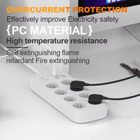 Rallonge d'alimentation OL de 2 mètres standard ue à 8 prises avec parasurtenseur et multiprise USB 240V 16A courant nominal