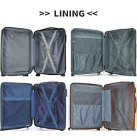 Offre Spéciale images personnalisées imprimer ABS PC ensembles de valises transporter sur coque dure sacs de voyage ensembles de bagages