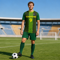 Conjunto de Uniforme de Fútbol Personalizado por Sublimación, Estilo Retro, Transpirable, para Equipos de Fútbol