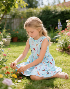 Abito estivo per bambine al ginocchio Happy As a Clam Tank Twirl Dress, abbigliamento estivo per bambini - Product Image 2