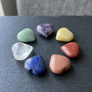 Pierre de cristal naturelle en améthyste polie en forme de cœur, faite à la main, semi-précieuse, pierre de guérison Reiki - Product Image 6