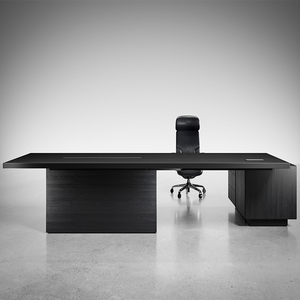 Escritorio en forma <span class=keywords><strong>de</strong></span> L ejecutivo moderno para CEO o Gerente Tira <span class=keywords><strong>de</strong></span> luz <span class=keywords><strong>de</strong></span> ambiente Muebles <span class=keywords><strong>de</strong></span> oficina convertibles para la Oficina del Jefe - Product Image 2