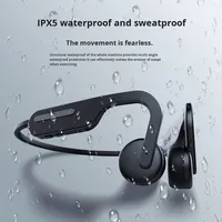 Écouteurs sportifs à conduction osseuse X14 transfrontaliers, autonomie ultra-longue de 9h, étanchéité IPX5, LED pour la course et le cyclisme