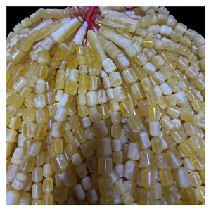 Gioielli in ambra russa naturale di alta qualità a forma di barile di pelle di tigre bianca 8-14mm, perline di preghiera musulmane Complete con imam - Product Image 1