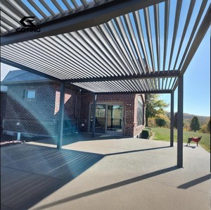 Pergola bioclimatique rétractable en aluminium d'occasion avec toit à lames pour jardin et balcon - Télécommande Écologique Taille <span class=keywords><strong>6X3</strong></span> - Product Image 1