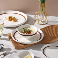 Veweet — service de table en céramique de style Western, 16 pièces, plats et assiettes de restaurant, porcelaine, pour 6 personnes, vente en gros