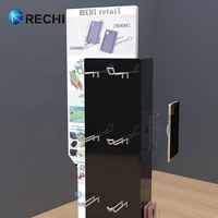 RECHI compteur rotatif acrylique téléphone portable accessoire détail présentoir support avec crochets pour coque de téléphone chargeur câble étagère