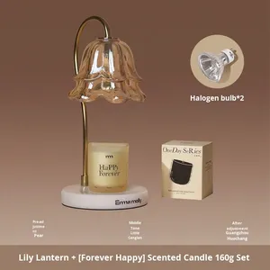 EMMA <span class=keywords><strong>MOLLY</strong></span> Lampe Chauffe-Cire Créative Moderne, Veilleuse en Verre pour Aromathérapie, Idéal Cadeau de Mariage, Meilleur Choix - Product Image 6