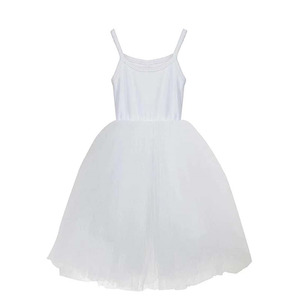 Robe de princesse coréenne smockée à col halter, unie, en dentelle, sans manches, en tulle, pour filles - Product Image 4