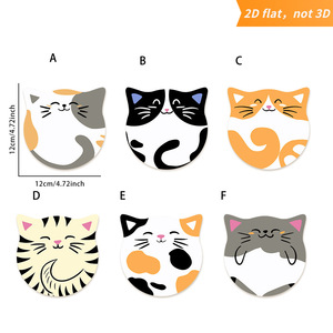ที่รองแก้วไม้ลายแมวพร้อมลายพิมพ์สัตว์แสนสนุก - Product Image 2