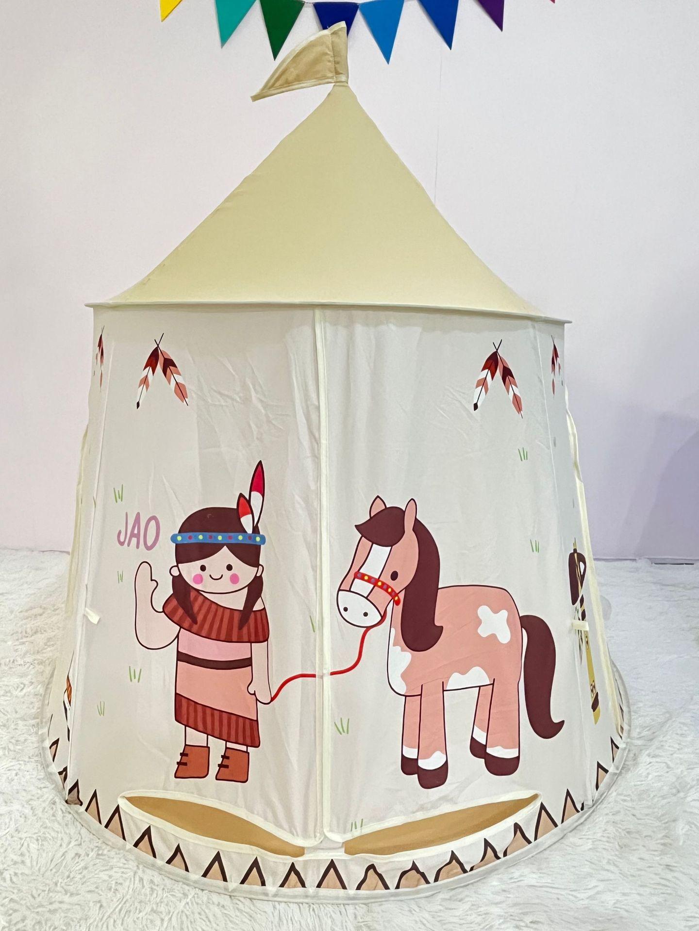 Tela de piel de melocotón pequeño caballo indio (con ventana de malla)