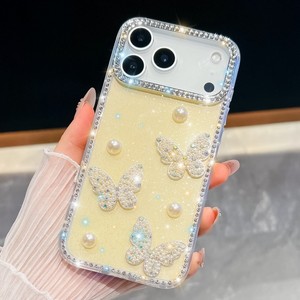Fashion Bling Diamond Frame Glitter KT Cat Design TPU Shockproof butterfly Mobile Phone Case for 17Air 16E 15 ProMax 14 13 Cute - Product Image 3
