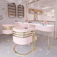 Station de manucure pour salon ultra manucure ensemble table et chaises décoration de salon dépoussiéreur de gros table à ongles