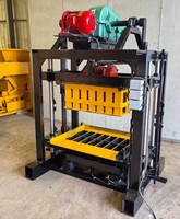 Machine à fabriquer des blocs de ciment QT4-40, machine à briques de pavage solides, manuelle et mobile, vente directe d'usine pour petites entreprises, fourniture de matériaux de construction