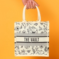 Sac fourre-tout personnalisé OEM en toile, imprimé avec un motif de lettres, de luxe, écologique, durable, réutilisable, pour mariage, fête, demoiselle d'honneur