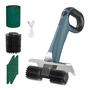 Spazzola Elettrica per Pulizia Barbecue 450 RPM IPX5, 2500mAh, Setole in <span class=keywords><strong>Acciaio</strong></span> <span class=keywords><strong>Inox</strong></span>, Doppia Testa Rotante - Product Image 2