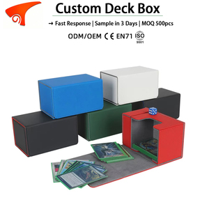 Boîte de rangement pour cartes de jeu Torson 100+ Premium en cuir PU avec doublure en velours, écologique, monobloc, pour cartes Yu-Gi-Oh - Product Image 1