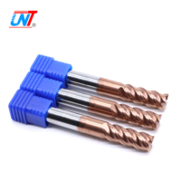 Fraise à rayon d'angle UNT HRC65 à 4 cannelures pour acier à haute dureté, outil de fraisage plat en carbure pour usinage CNC