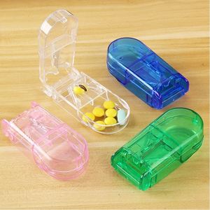 Wholesale Medicine Divider Sharp Blade Pill <b>Cutter</b> Case Precise V <b>Shaped</b> Tablet Splitter Box Transparent Medication Slicer - Product Image 1